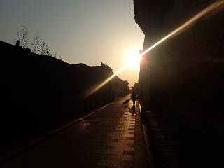 平遥古城 古い町並み 朝焼け Pingyao old-town Sunrise