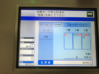 大井競馬場 旅行前に立ち寄る 掲示板 当たり馬券