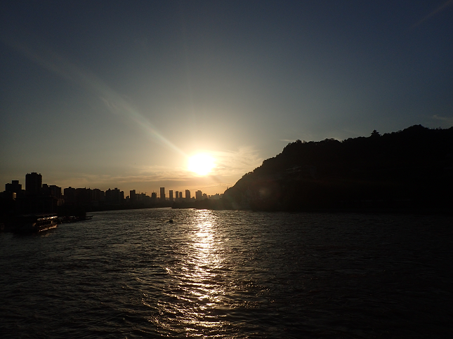 蘭州 黄河 夕陽 サンセット LANZHOU Yellow-River Sunset