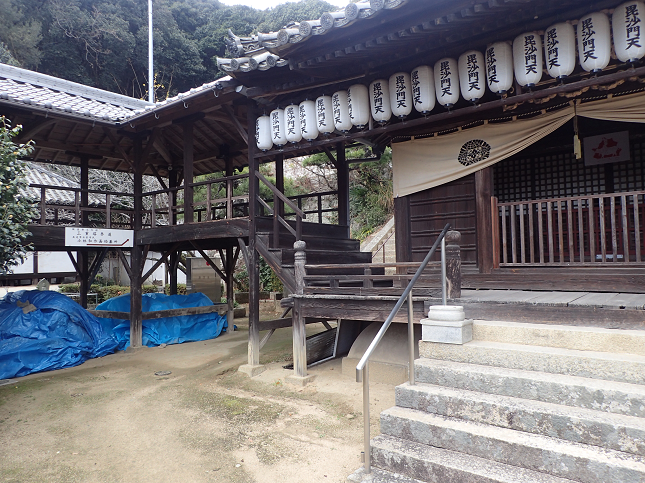 尾道 西国寺 三重塔 階段