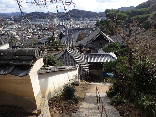 尾道 西国寺 下り 階段