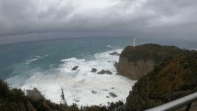 足摺岬 台風