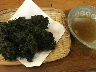 中村 季節料理たにぐち あおさ 天ぷら
